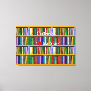 I love to read Books  Thunder_Cove Canvas Print