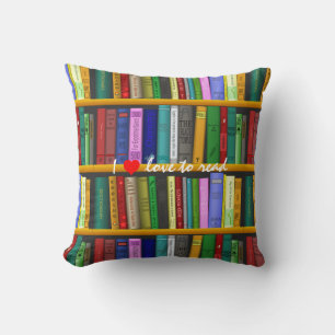 I love to read Books Thunder_Cove Cushion