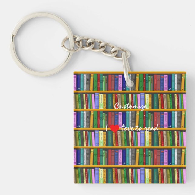 I love to read Books  Thunder_Cove Key Ring (Front)