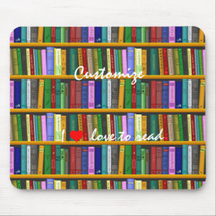 I love to read Books Thunder_Cove Mouse Mat