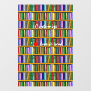 I love to read Books Thunder_Cove Window Cling
