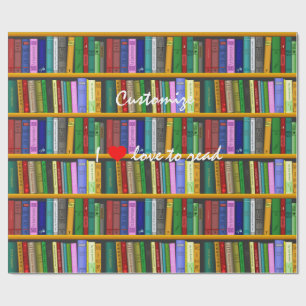 I love to read Books  Thunder_Cove Wrapping Paper