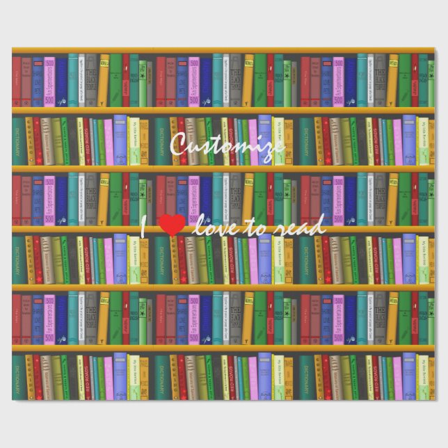 I love to read Books  Thunder_Cove Wrapping Paper (Flat)