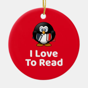 I Love To Read Ceramic Tree Decoration