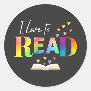I Love To Read  Classic Round Sticker
