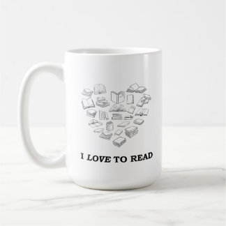 I Love to Read Coffee Mug