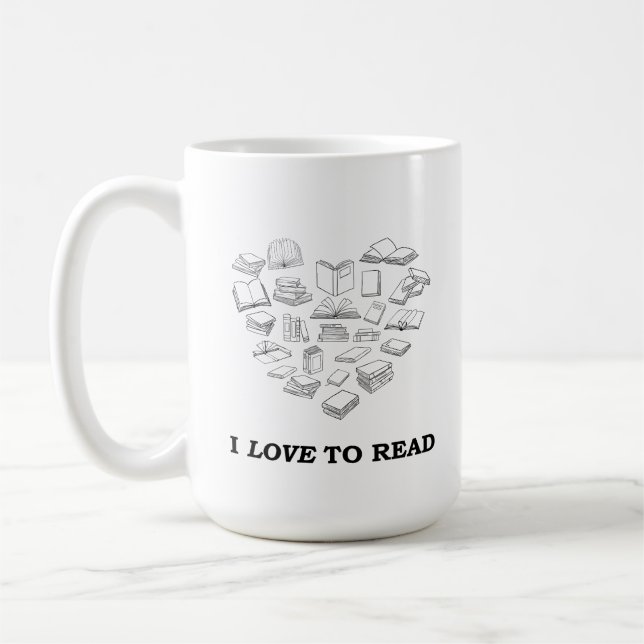 I Love to Read Coffee Mug (Left)