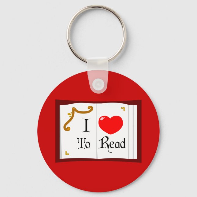 I Love To Read Key Ring (Front)