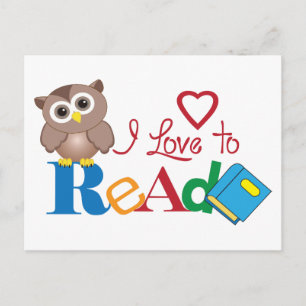 I Love to Read Postcard