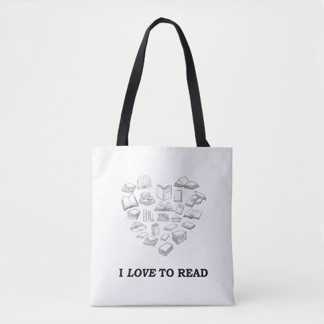 I Love to Read Tote Bag (Front)