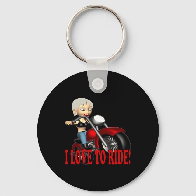 I Love To Ride 4 Key Ring (Front)