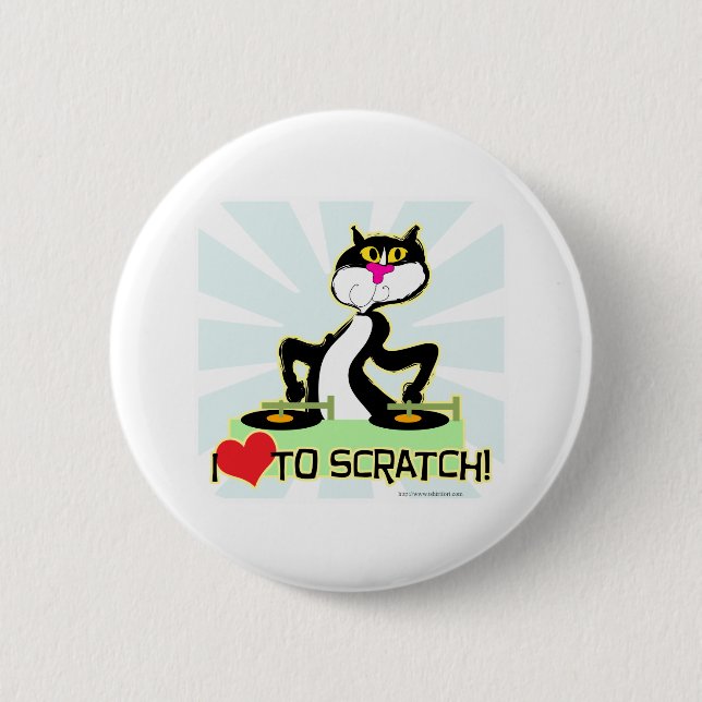 I love to Scratch 6 Cm Round Badge (Front)