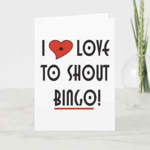 I Love to Shout Bingo Card