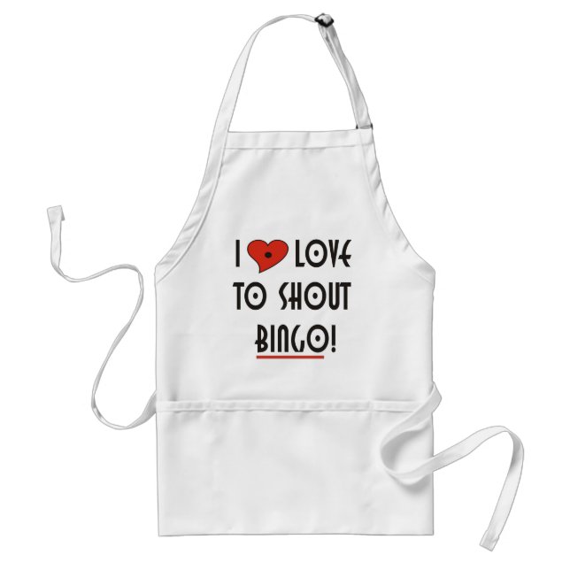 I Love to Shout  BINGO Standard Apron (Front)