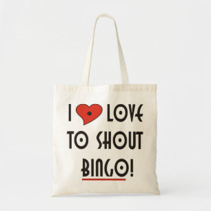 I Love to Shout Bingo Tote Bag