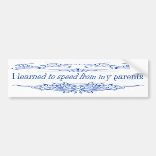 I Love to Speed Bumper Sticker