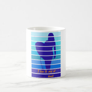 I love to surf at ...... beach coffee mug