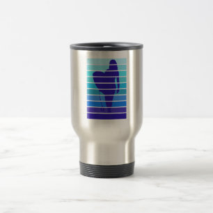 I love to surf at ...... beach travel mug