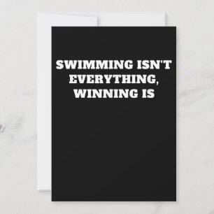 I Love To Swim Art Design Swimming Quote Gift Idea Holiday Card