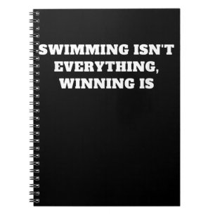 I Love To Swim Art Design Swimming Quote Gift Idea Notebook