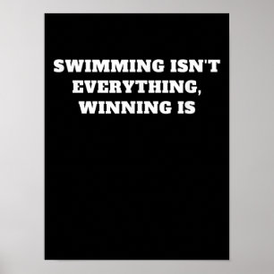 I Love To Swim Art Design Swimming Quote Gift Idea Poster