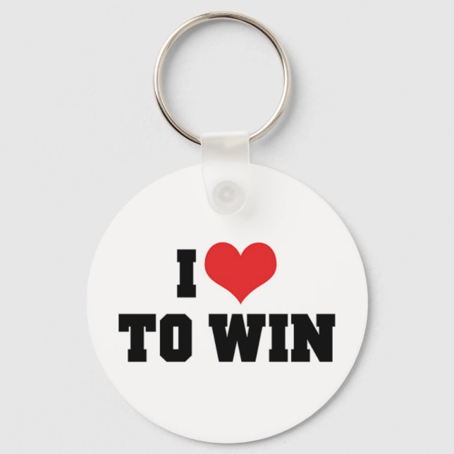I Love To Win Keychain (Front)