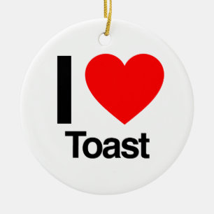 I love toast ceramic tree decoration