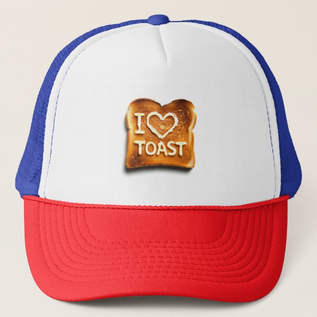 I Love Toast Trucker Hat (Front)