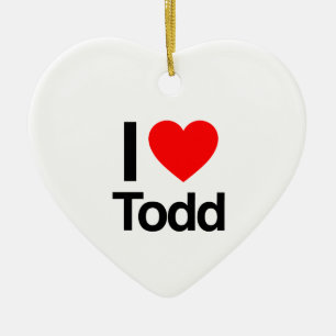 i love todd ceramic tree decoration