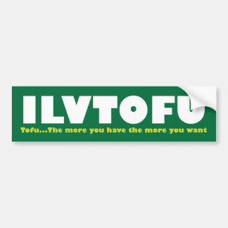 I LOVE TOFU BUMPER STICKER