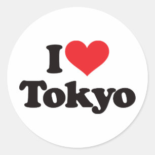 I Love Tokyo Classic Round Sticker