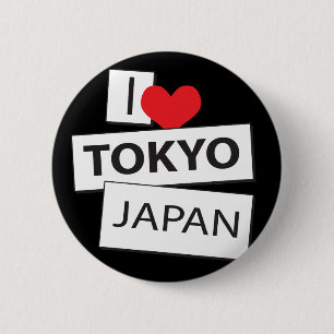 I Love Tokyo Japan 6 Cm Round Badge