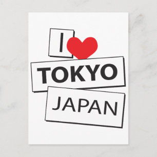 I Love Tokyo Japan Postcard