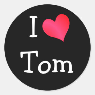 I Love Tom Classic Round Sticker
