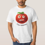I Love Tomatoes Kawaii Funny Vegetable T-Shirt<br><div class="desc">Kawaii tomato shirt with a cartoon illustration of a red tomato and the customisable text "I love tomatoes". This funny tomato bag would be perfect as a gift for cooks and people who love cooking and vegetables. It will make a fun vegan and vegetarian gift.</div>