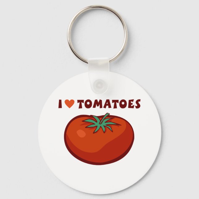 I Love Tomatoes Key Ring (Front)