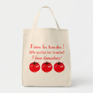 I love tomatoes! Multilingual  Tote Bag