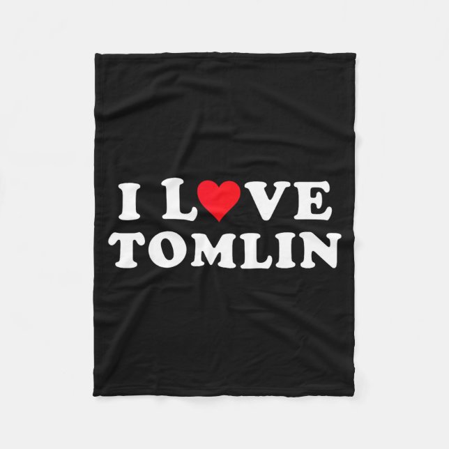 I Love Tomlin Matching Girlfriend &amp; Boyfriend  Fleece Blanket (Front)
