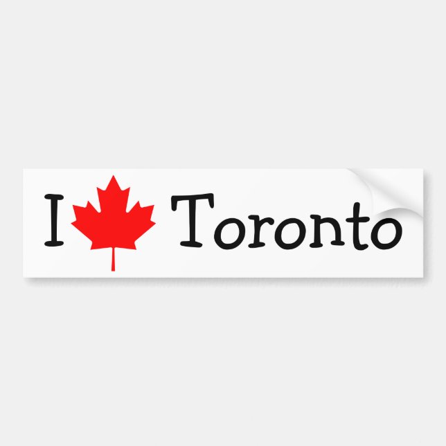 I Love Toronto Bumper Sticker (Front)