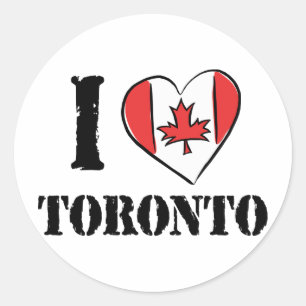 I Love Toronto Canada Classic Round Sticker