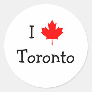 I Love Toronto Classic Round Sticker