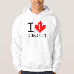 I Love Toronto Ontario Canada Maple Leaf Hoodie