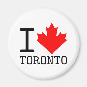 I Love Toronto Ontario Canada Maple Leaf Magnet