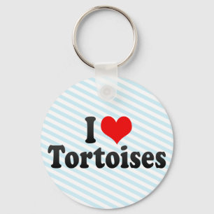 I Love Tortoises Key Ring