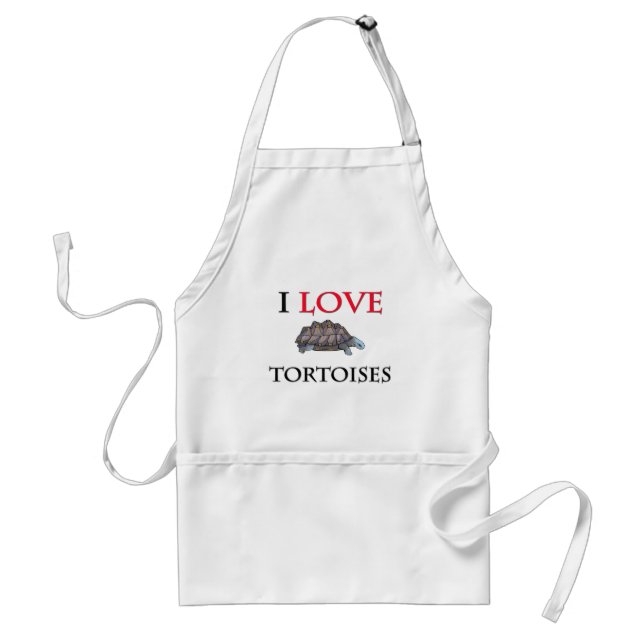 I Love Tortoises Standard Apron (Front)