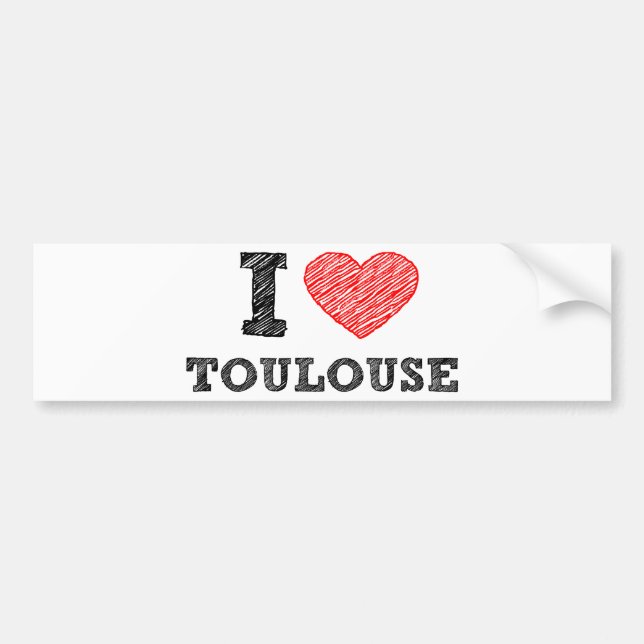 I Love Toulouse Bumper Sticker (Front)