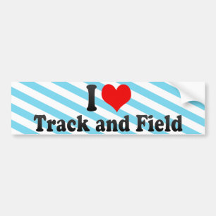 I Love Track and Field Bumper Sticker