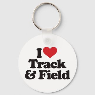 I Love Track and Field Key Ring