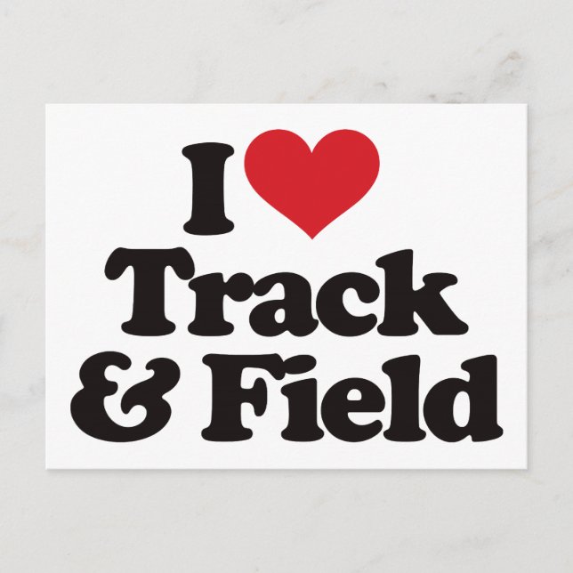I Love Track and Field Postcard (Front)