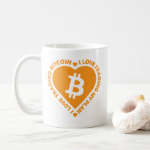 I Love Trading Bitcoin Text Heart 